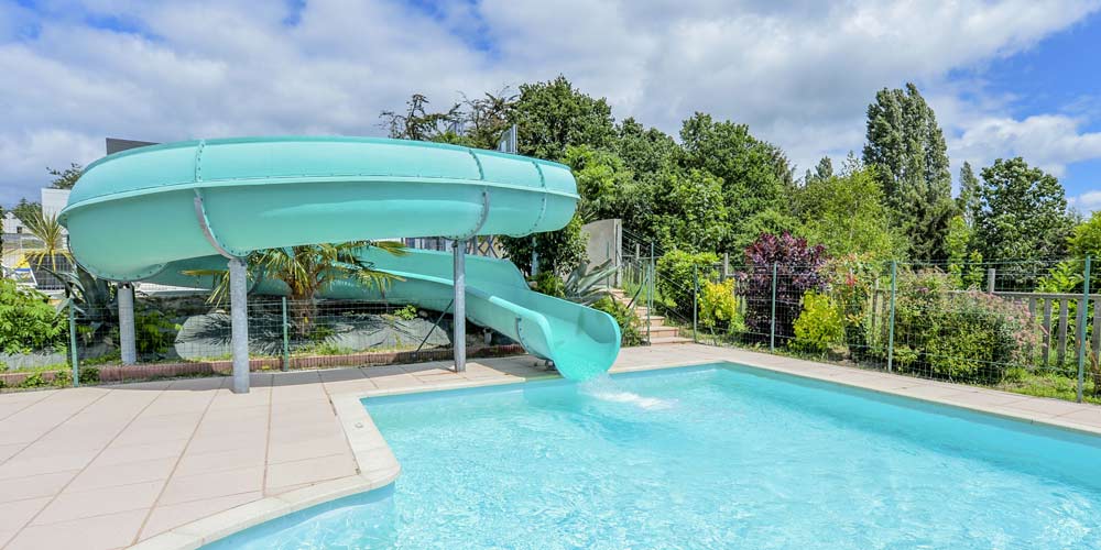 Camping with water slides in the morbihan