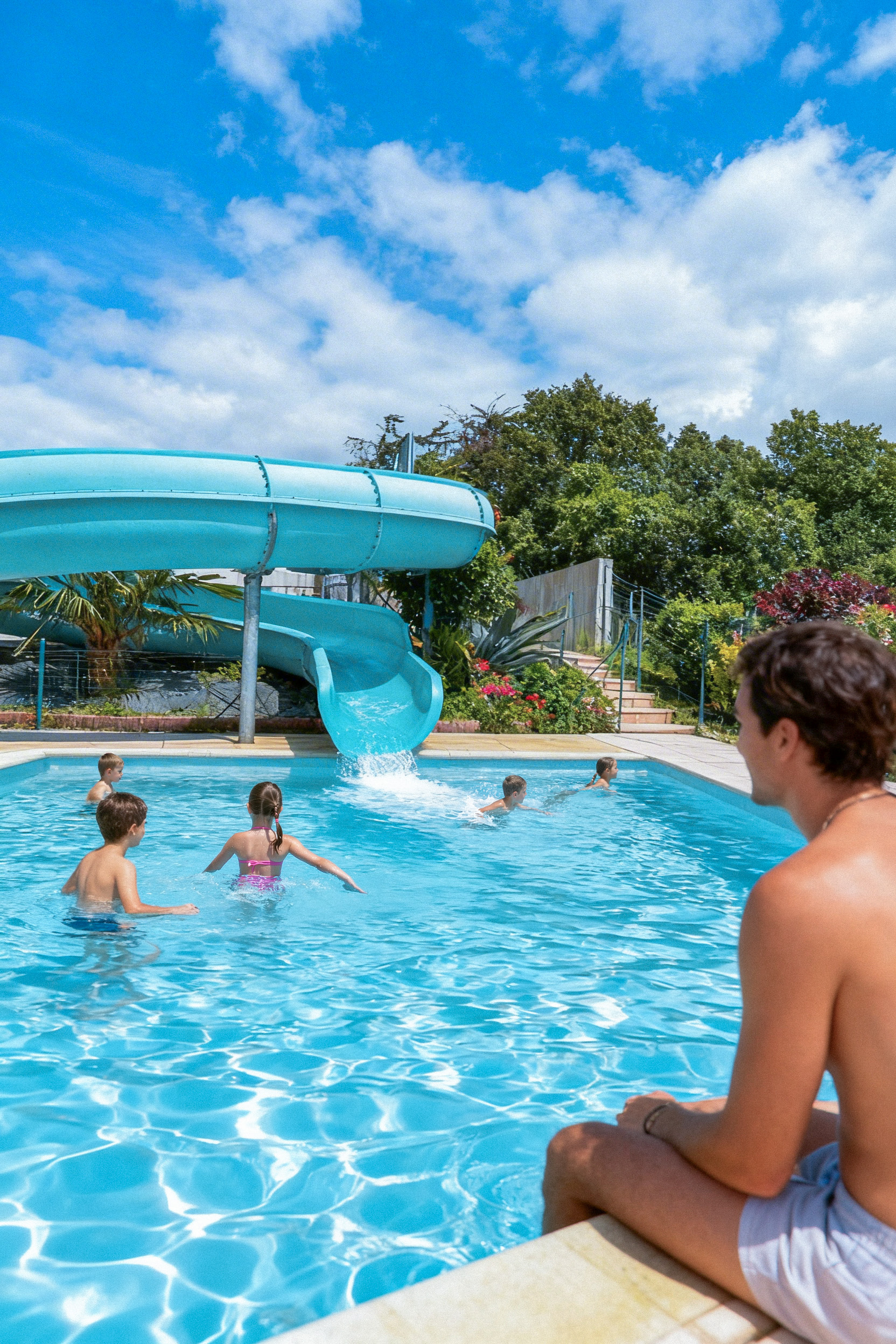 Camping avec piscine et toboggan pres de vanne