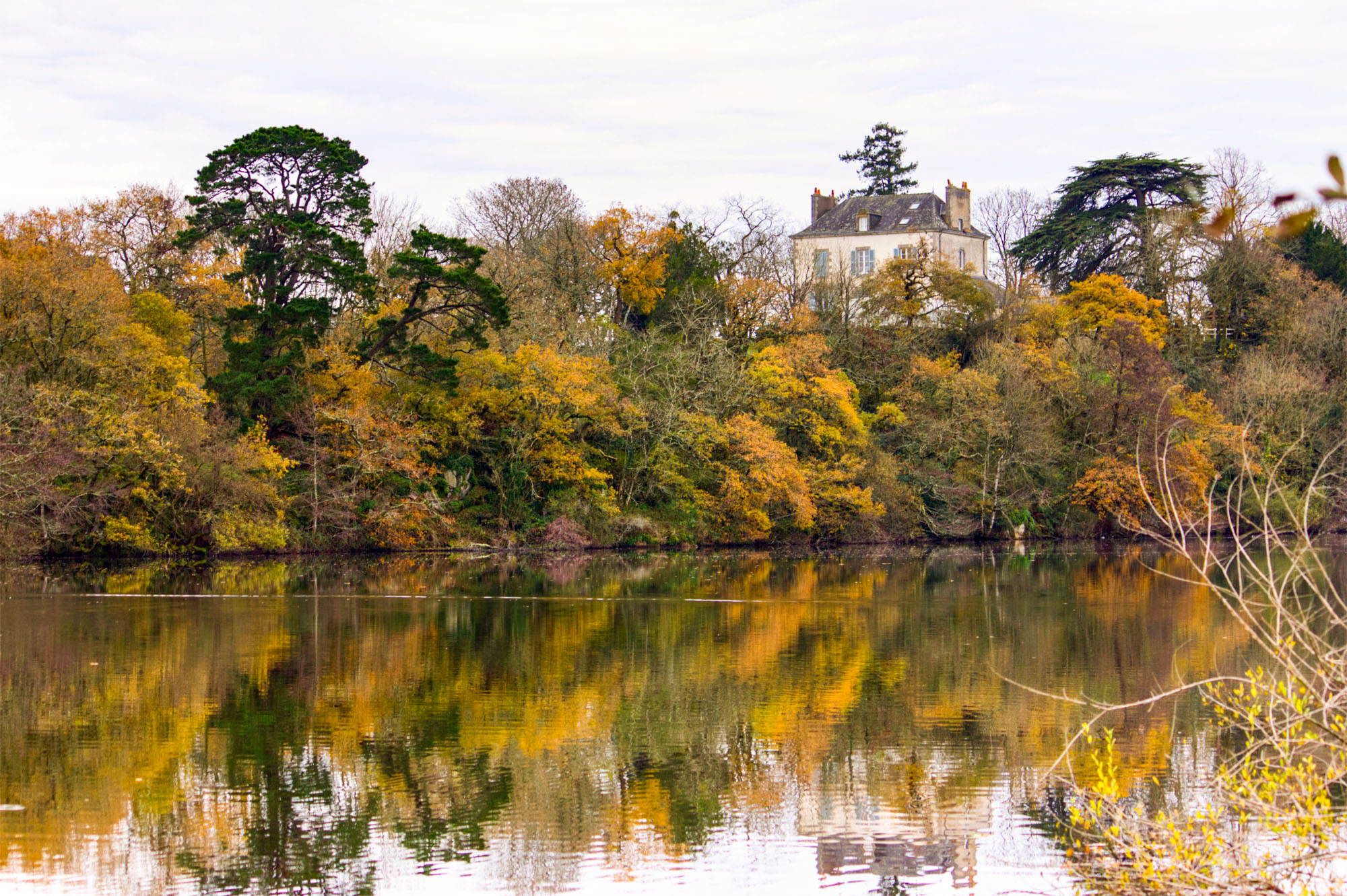 Muzillac étang pen mur